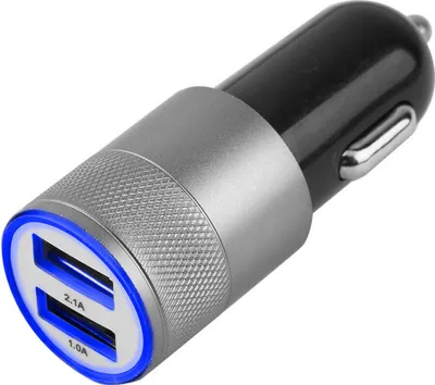Produktbild von MMOBIEL Zigarettenanzünder 2 USB Ladegerät KFZ LKW Auto Ladeadapter Handy (SILBER)