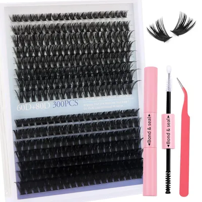 Image de Faux cils individuels de style naturel, 300 pièces, modèles 60D et 80D