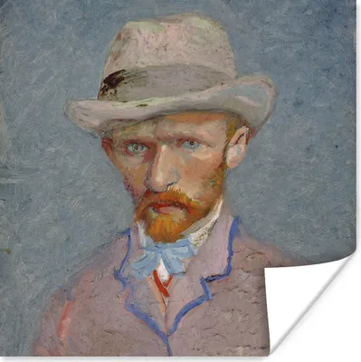 Produktbild von MuchoWow® Poster Selbstporträt - Vincent van Gogh 100x100 cm - Babyzimmer
