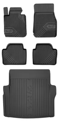 Zdjęcie produktu dla Dywaniki gumowe + mata bagażnika do BMW Seria 3 F30 2011-2018 (sedan) – czarne, dopasowane – Wielganizator