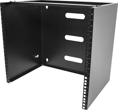 Produktbild von StarTech.com RACK-10U-14-BRACKET, Wandmontiertes Regal, 10U, 35 kg, 5 kg, Schwarz