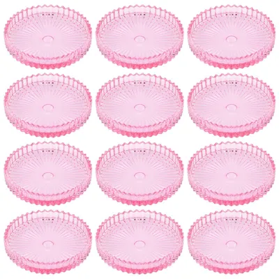 Productafbeelding van Set van 12 Roze Glazen Kaarsenborden