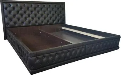 Zdjęcie produktu dla Chesterfield Big XXL Designer Bett Betten Polster Ehebett Lederbett Doppelbett