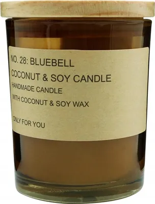 Produktbild von Handgemachte Soja-Kokosnuss-Kerze, aromatischer Duft von Nektarinenblüten und Honig