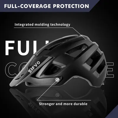 Image de Casque de vélo taille M/L (54-62 cm), avec visière, pour VTT
