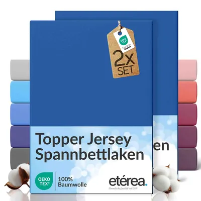 Produktbild von etérea Jersey Spannbettlaken Baumwolle 180x200 - 200x200 cm
