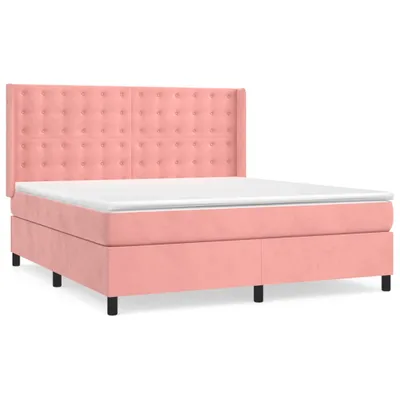 Productafbeelding van vidaXL Boxspringbed met matras, roze, 160x200 cm, fluweel