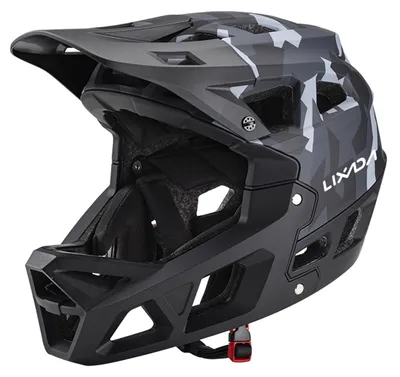 Obrázek produktu pro Celotvářová horská cyklistická helma pro dospělé, závodní sjezdová MTB helma pro muže/ženy, horská cyklistická helma pro dospělé s kšiltem, více než 31 ventilačních otvorů, cyklistická helma