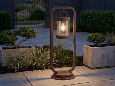 Produktbild von Trio Sambesi Gartenleuchte Druckguss Aluminium/rostfarbig Dämmerungssensor