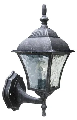 Productafbeelding van TOSCANA: Rustieke wandlamp, vintage, landhuisstijl, zwart-zilver, E27, IP43, geschikt voor buiten, tuin, artikelnummer 620