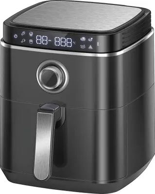 Heißluft-Fritteuse 1500 W, 3,5 l, Display, Schwarz