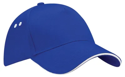 Image de Casquette Beechfield « Ultimate » Sandwich pour hommes/femmes Unie FK1502 (taille unique) (bleu roi vif/blanc)