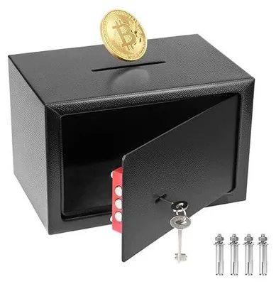 Zdjęcie produktu dla Sejf stalowy domowy na dokumenty biżuterię 23X17X17 cm zamek