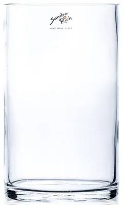 Zylindrische Glasvase, 20 cm, transparent, 1,8 Liter