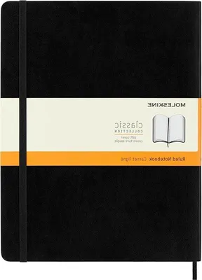 Produktbild von Großes, schwarz, geliftetes Notizbuch