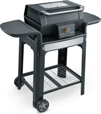 Produktbild von SEVERIN SEVO GTS PG 8107 Elektrogrill mit Deckel und Untergestell, elektrischer Standgrill, in 10 min bis 500 °C, Balkon Grill mit OLED-Display Elektrogrill Tischgrill Standgrill Grill Barbecue Grill
