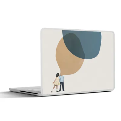 Produktbild von MuchoWow® Laptop Aufkleber Sticker Cover Wolken - Retro - Mädchen 25x18 cm - Laptop-Deko