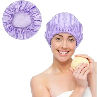 Productafbeelding van Douchemuts Dames - Shower Cap - Droog haar - Douchekapje - Paars