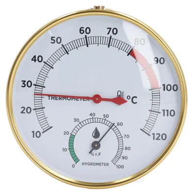 Obrázok produktu pre Solidchoice – 2 v 1: Teplomer a vlhkomer do sauny, určený na montáž na stenu