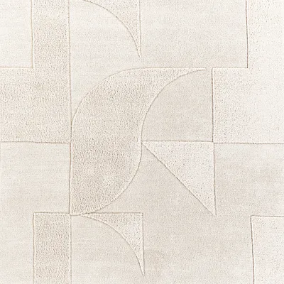 Produktbild von Teppich Wohnzimmer Hochflor Skandi Muster Boho Optik Uni 3D Optik Abstrakt Creme Grösse 80x150 cm