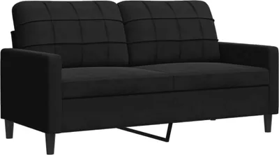 Produktbild von vidaXL 2-Sitzer-Sofa Schwarz 140 cm Samt