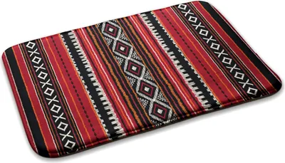 Produktbild von Teppich Wohnzimmer Schlafzimmer Modern - 90 cm x 60 cm - Ethnisches Stoffmuster