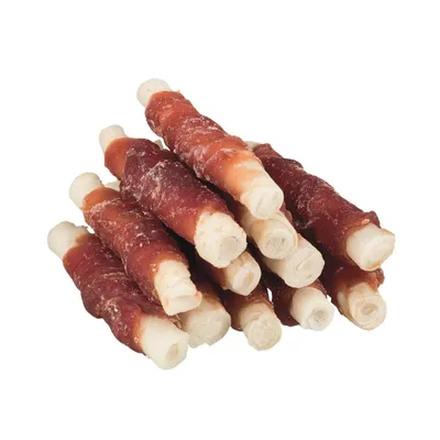 Produktbild von TRIXIE Denta Fun Duck Chewing Rolls, Leckerli, Hund, Ente, Rohhaut, 120 g