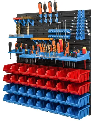 Immagine prodotto di Tavolo portattrezzi per officina - 77 x 78 cm - 32 scomparti di stoccaggio