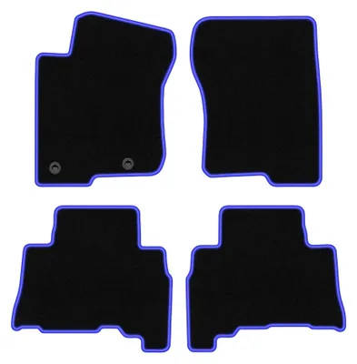 Image de Tapis de sol en moquette pour Lexus LX III 2008-2021 (SUV) – jeu 4 pièces, noir/bleu, sur mesure – Wielganizator CARLUX