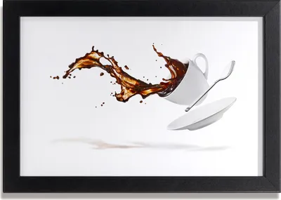 Produktbild von Bild 30x20 MDF-Rahmen, Wandkunst verschütteten Kaffee