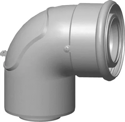 Produktbild von Wolf Revisionsbogen DN60/100 konzentr. 87°, weiß, aus Polypropylen