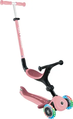 Immagine prodotto di GLOBBER GO-UP ACTIVE LIGHTS - Triciclo, balance bike e monopattino 3 in 1, 120/80 mm, 3 ruote, regolabile in altezza, rosa pastello
