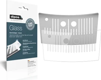 Produktbild von 1x Schutzfolie für NIVONA NICR 626 Tropfblech - Anti-Shock 9H Folie dipos Glass Kunststoffglas