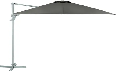 Produktbild von Dehner Ampelschirm Zypern, eckig, mit UV-Schutz 80+, 264 x 300 x 300 cm, Aluminium / Polyester, dunkelgrau