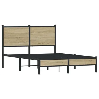 Obrázek produktu pro vidaXL Kovová postel bez matrace Sonoma dub 120x190 cm