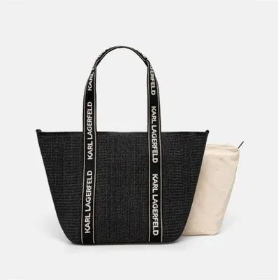 Obrázok produktu pre KARL LAGERFELD K/ESSENTIAL RAFFIA BAG Čierna
