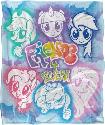 Image de My Little Pony - "Friends 4 Ever" Couverture, Soyeux, Supersoft TV23788 (Taille unique) (Coloré)