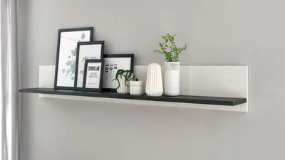 Produktbild von Wandboard Sherwood 72 Regal Pinie weiß und anthrazit 160 cm