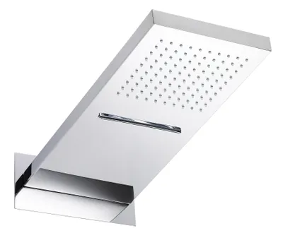 Produktbild von Edelstahl Wand-Regendusche mit Wasserfall inkl. Einbaukörper
