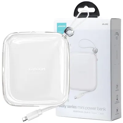 Produktbild von Joyroom Powerbank 10000Mah Jelly Series 22.5W Mit Integriertem Lightning Kabel Weiss (Jr-L003)
