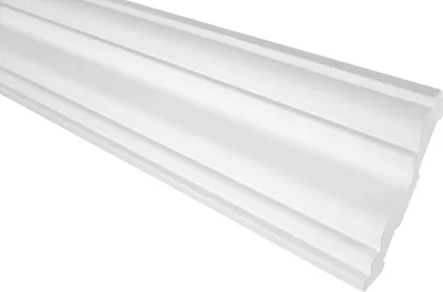 Produktbild von GRAND DECOR Stuckleisten Decke modern, PolyurethanHartschaum weiß - 2m Deckenleisten glatt Abschlussleiste Stuckprofil Dekorleisten (2 Meter P828)