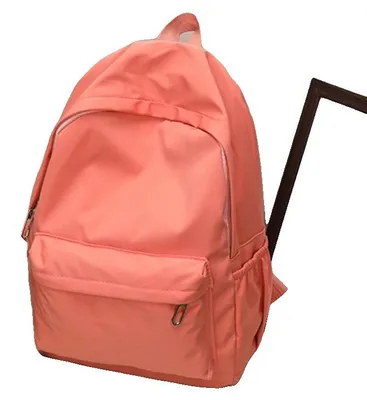 Imagen del producto de Mochila escolar, impermeable, gran capacidad, color naranja-rojo