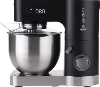 Produktbild von Lauben Kitchen Machine 1200BC, Küchenmaschine, planetarische Rührbewegung, 1200 W Leistung, Kupfermotor, Edelstahlschüssel mit 5,5 l Inhalt, Kochbuch