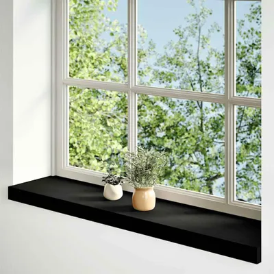 Zdjęcie produktu dla vidaXL Parapety 2 szt. Ciemny brąz 80x20x2 cm lite drewno dębowe