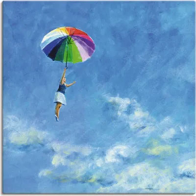 Produktbild von ARTland Leinwandbild Das Leben leben Größe: 70x70 cm