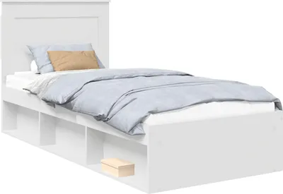 Obrázek produktu pro Rám postele s čelo Bílá 75 x 190 cm Masivní borové dřevo