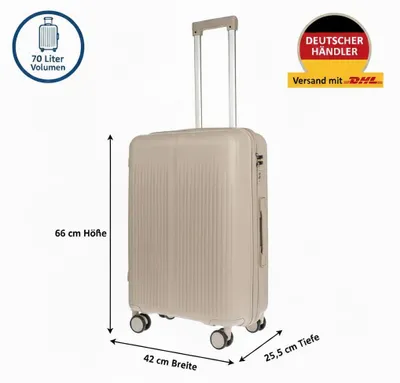 Produktbild von Großer L Koffer Herren Damen Volumen 70 Liter Reisekoffer Hartschalenkoffer Reisen Zahlenschloss