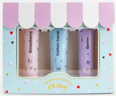 Immagine prodotto di Set di 3 rossetti idratanti naturali - Oh Flossy!