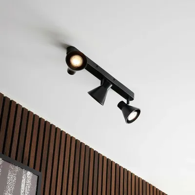 Image de NORDLUX Eik avec trois spots, Variante : 150 x 450 x 86 mm, 35 W, noir