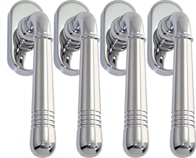 Produktbild von Massiv Messing Fenstergriff Set 4 x FG Helena Prime 0320 Chrom Fensterbeschlag